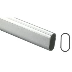 Oval Closet Rod 8 Ft - Chrome