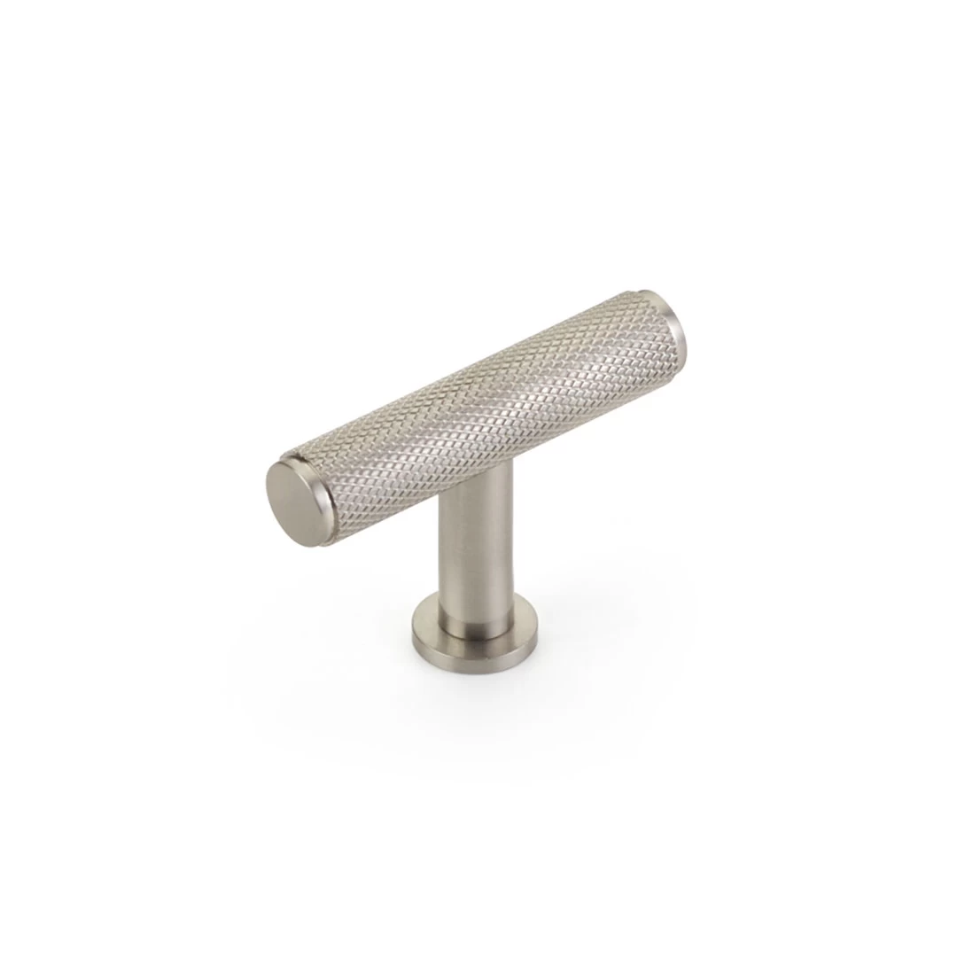 Pub House Knurled T-Knob Signature Satin Brass - 2 In - Image 4