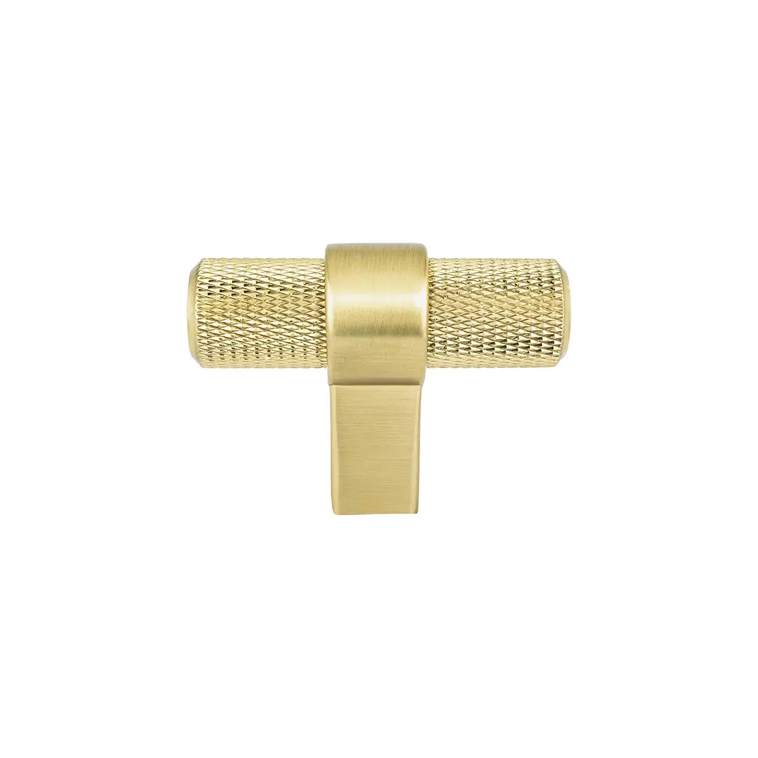 Radial Reign Knurled T-Knob Matte Black And Modern Brushed Gold - 2 In - Image 5
