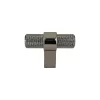 Radial Reign Knurled T-Knob Matte Black - 2 In