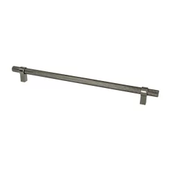 Radial Reign Knurled Appliance Pull Brushed Nickel And Matte Black - 12 In