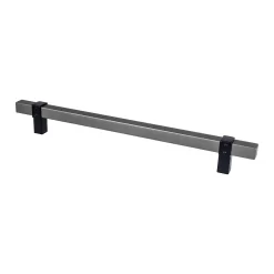 Rivet Rebel Pull Matte Black And Brushed Nickel - 3 3/4 In