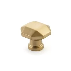 Menlo Park Faceted Knob Satin Nickel - 1 1/4 In