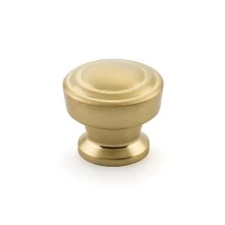 Menlo Park Button Knob Brushed Nickel - 1 1/4 In
