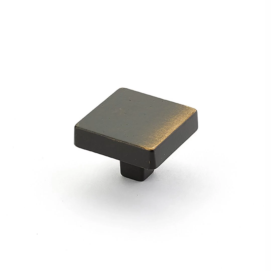 Vinci Square Knob Antique Bronze - 1 1/4 In - Image 4