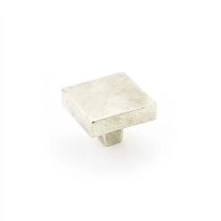 Vinci Square Knob Antique Bronze - 1 1/4 In