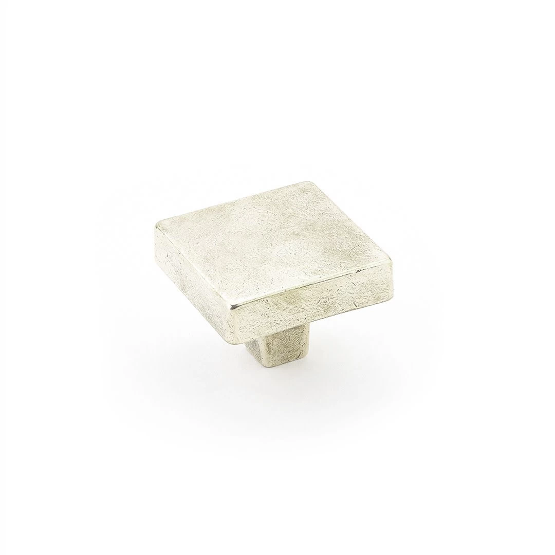 Vinci Square Knob Antique Bronze - 1 1/4 In