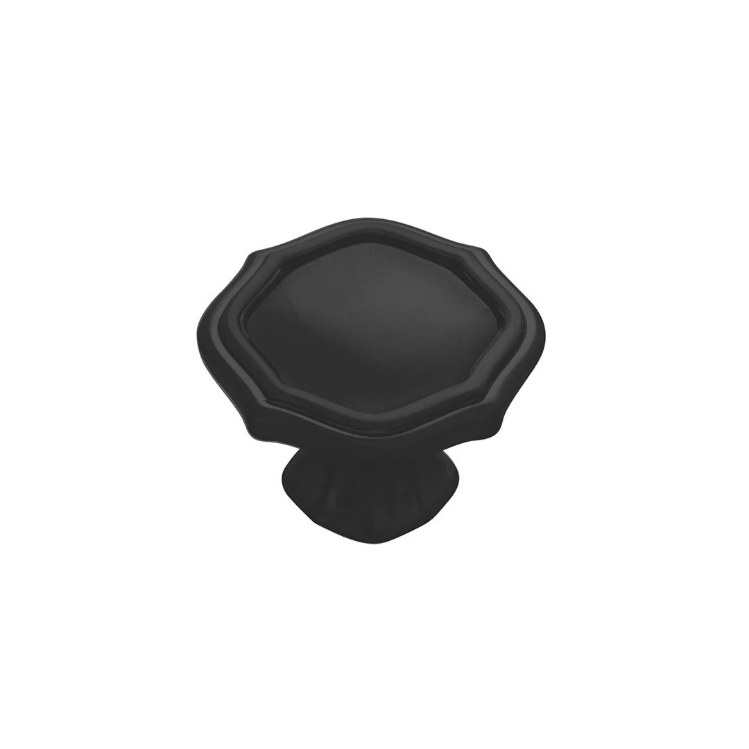 Trellis Quatrefoil Knob Matte Black - 1 1/2 In - Image 2