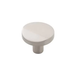 Veer Round Knob Satin Nickel - 1 3/8 In