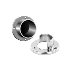 Round Closet Rod Holder Kit - Chrome
